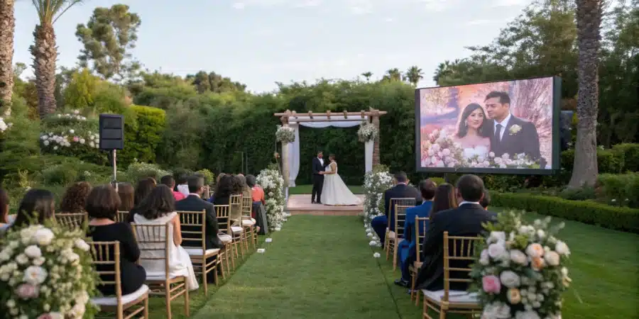 mariage ecran géant